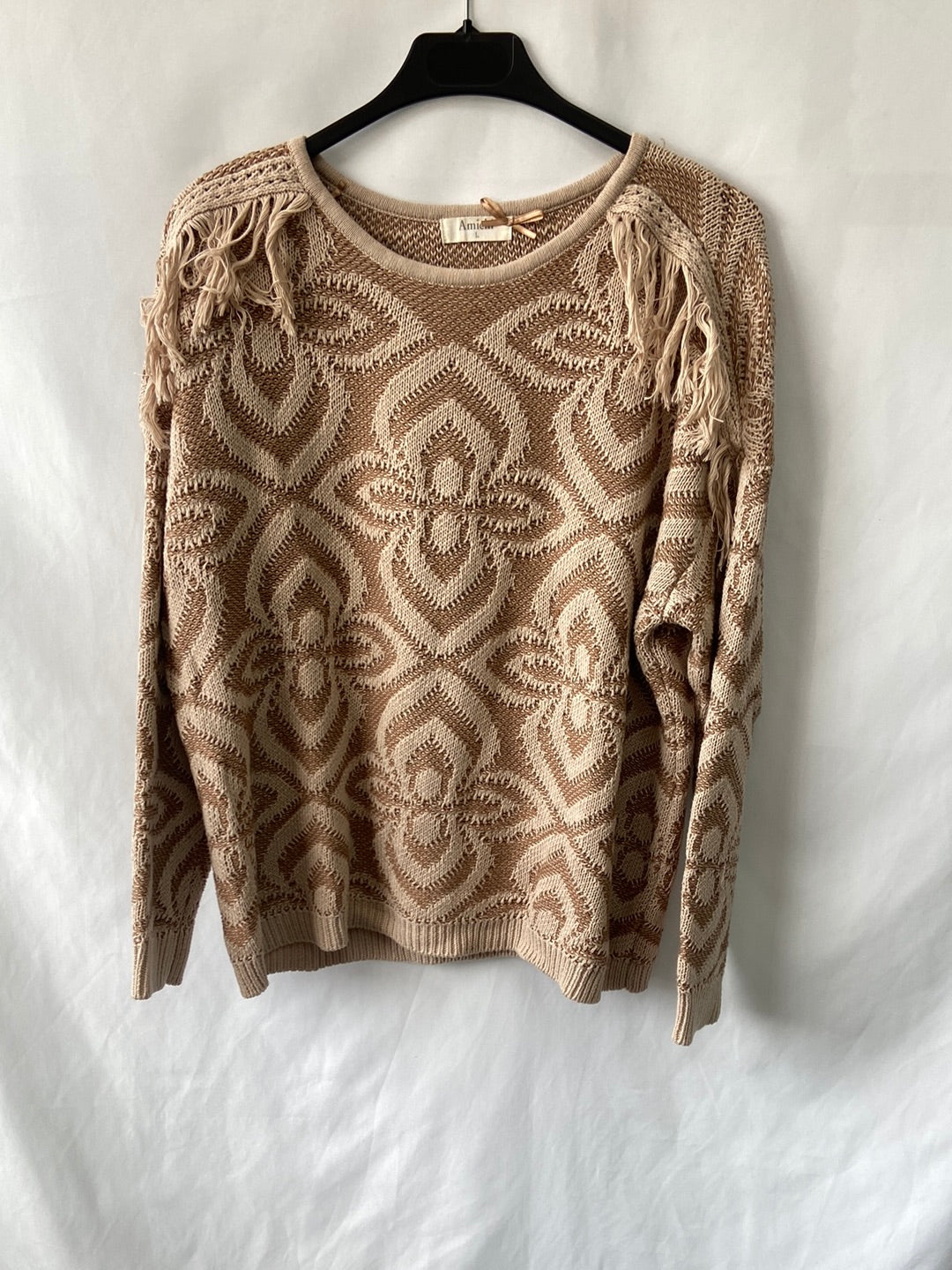 MarketAMICHI.Jersey beige flecos T.L