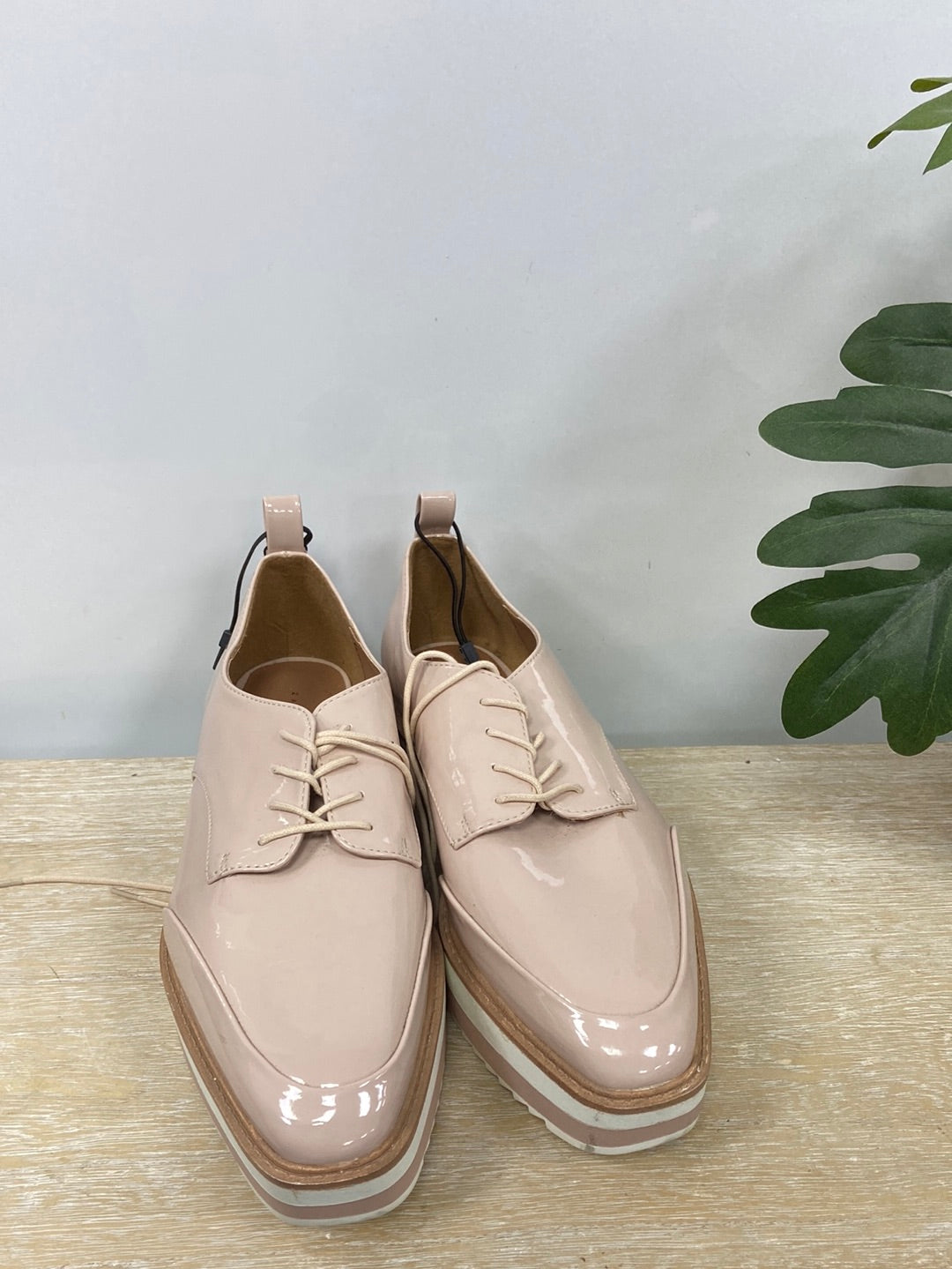 ZARA.Zapatos cordones plataforma t.39