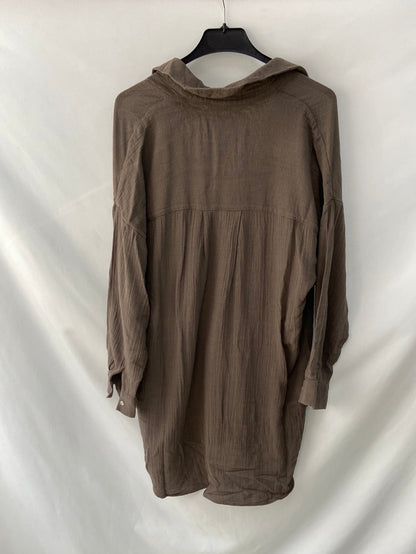 ZARA.Vestido camisero algodón T.m