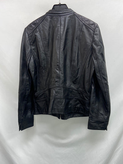 GERRY WEBER.Cazadora negra piel T.S/M