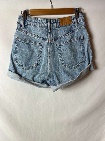 ZARA. Shorts denim azul T.38