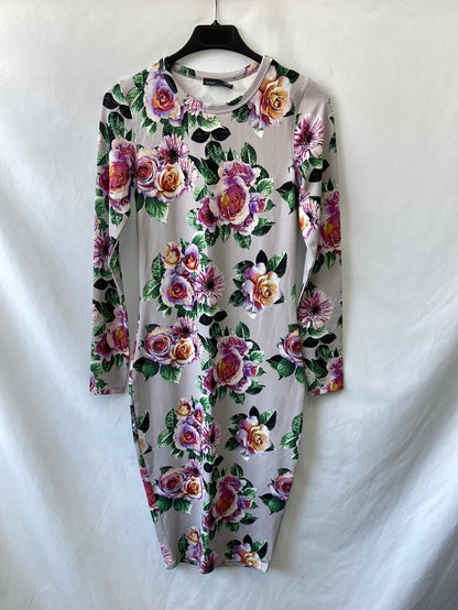 ZARA.Vestido midi licra T.S