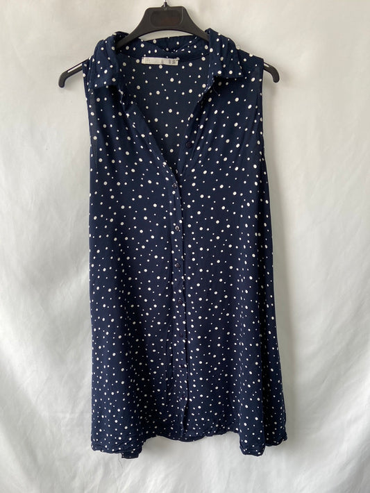 LEFTIES.Vestido azul lunares T.S