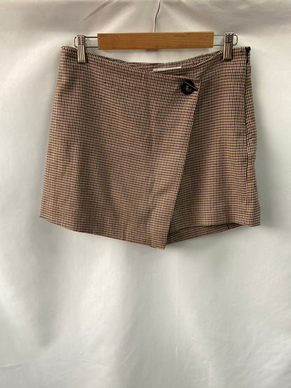 MANGO.Falda pantalón pata de gallo T.38