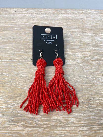 MISAKO.Pendientes rojos abalorios