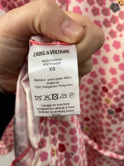ZADIG&amp;VOLTAIRE. Asymmetrical printed short dress, size XS