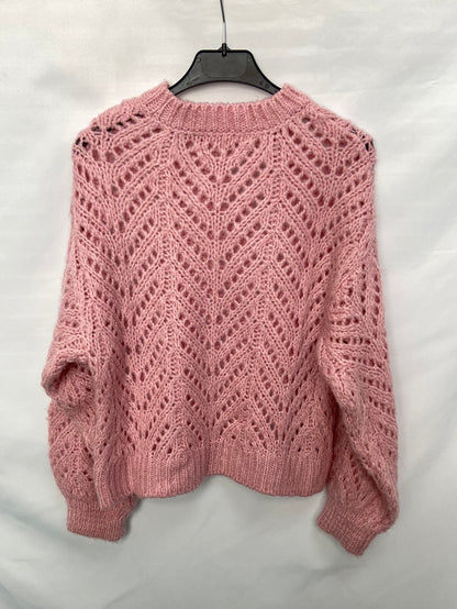 MANGO.Pink die-cut Ts jersey