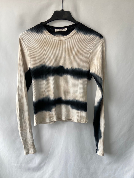 STRADIVARIUS.Top canalé tie dye T.M