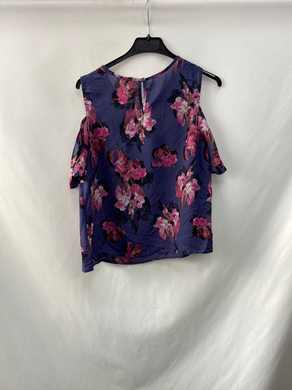 OTHERS.Blue Ts printed top