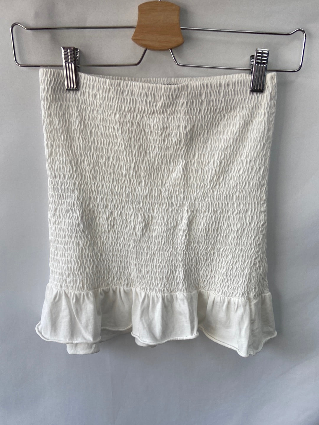 BERSHKA.Falda mini nido de abeja T.s