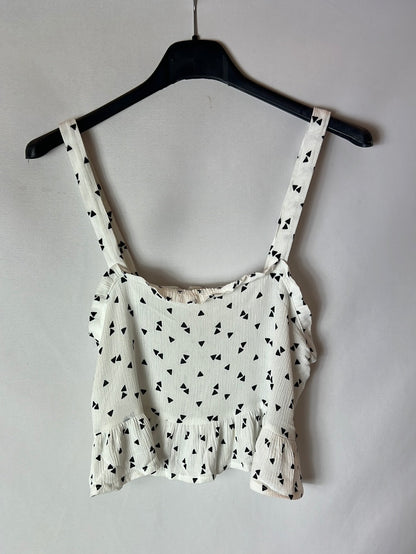 LEFTIES. Croptop blanco y negro. TXS