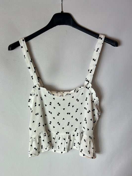 LEFTIES. Croptop blanco y negro. TXS