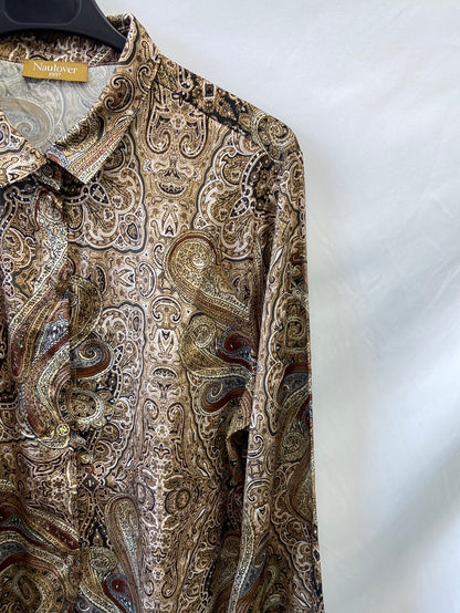 NAULOVER.Amoebas print blouse T.46