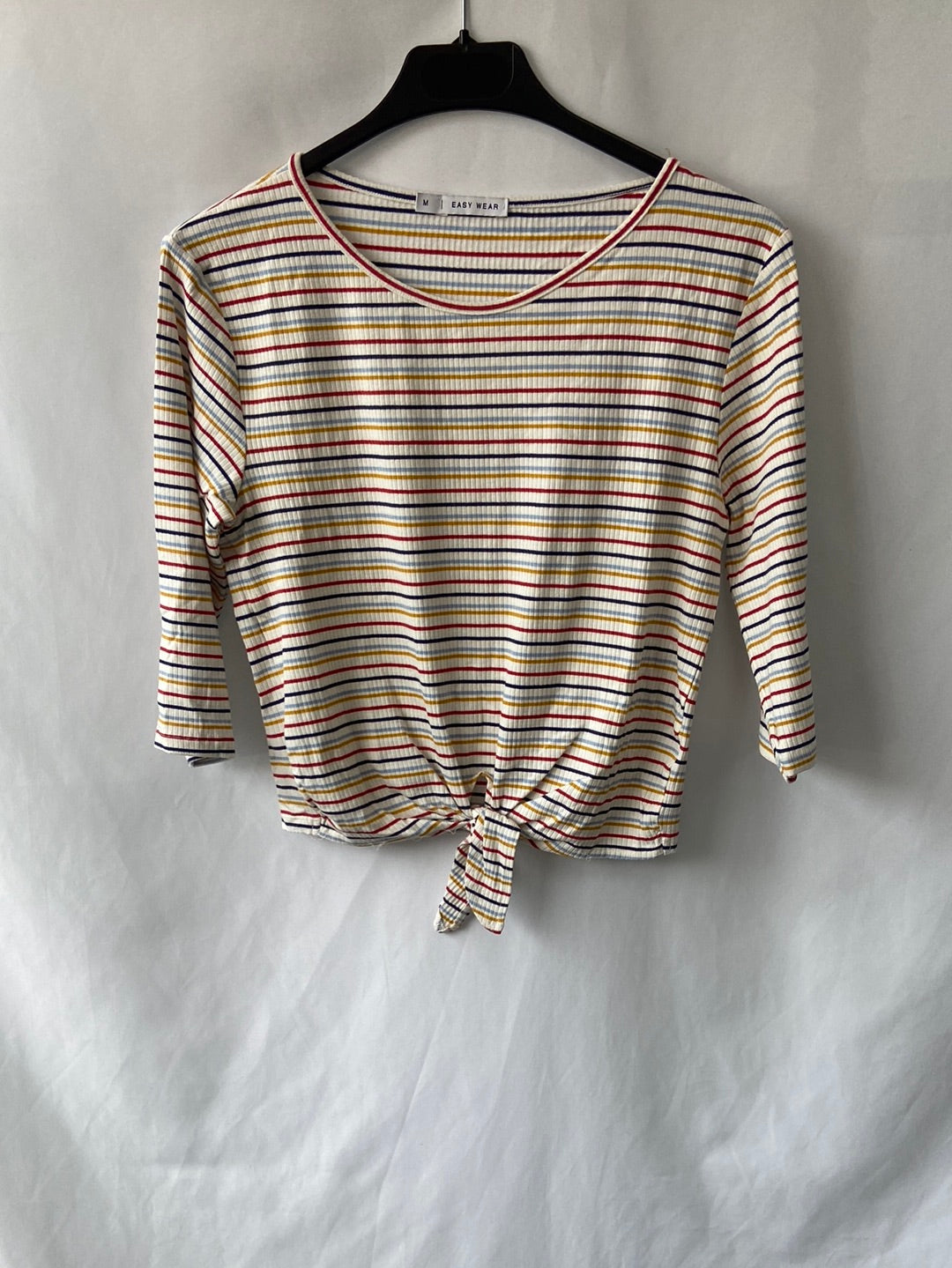 EASY WEAR.Top punto canalé rayas T.M
