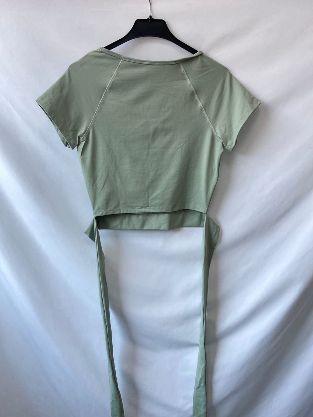 MANGO.Elastic green lycra t-shirt TL