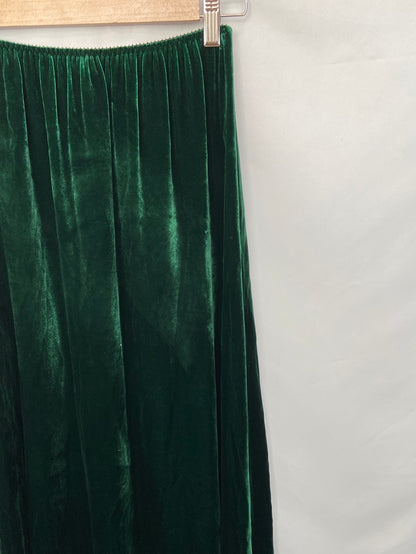 TCN.Falda larga verde terciopelo T.xs