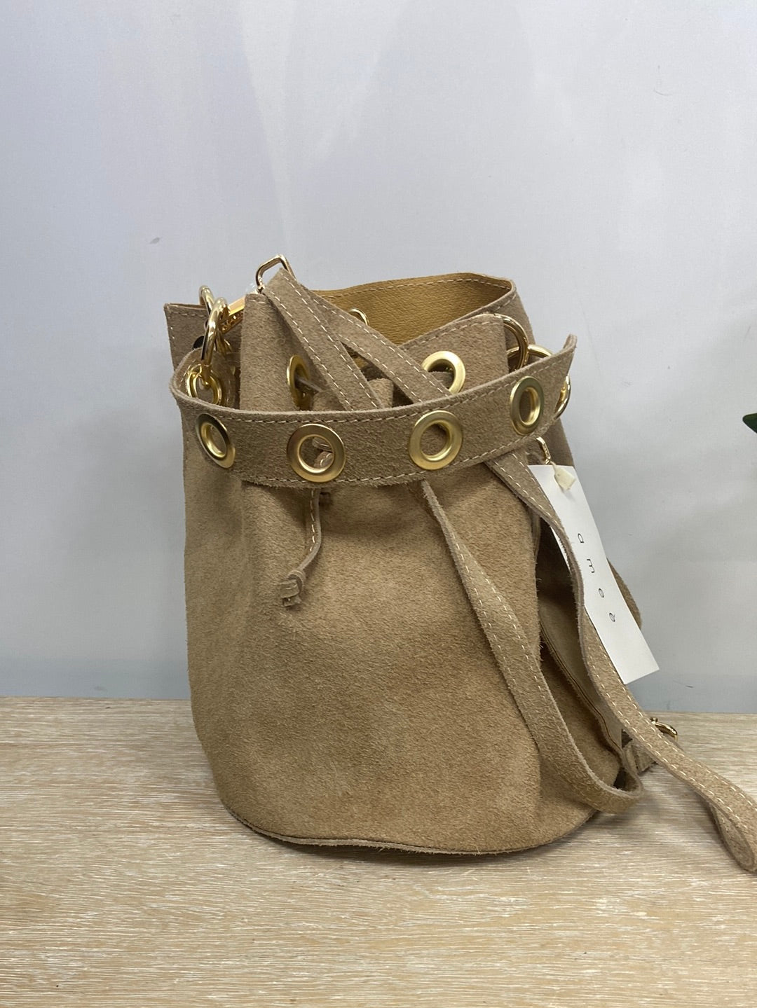 AMEÉ.Bolso piel beige