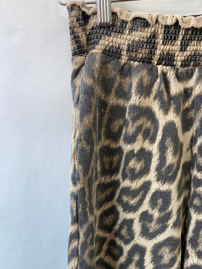 A THE SHOP. Leopard print straight leg trousers TU (36)
