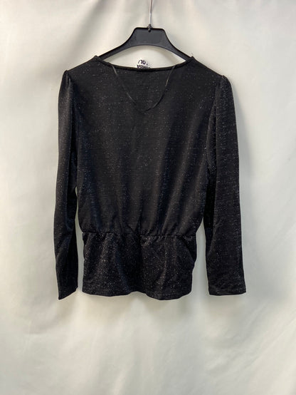 MarketBIMBA Y LOLA.Top negro hilos T.M