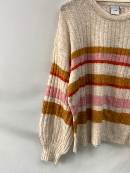 ICHI. Pink striped Ts sweater
