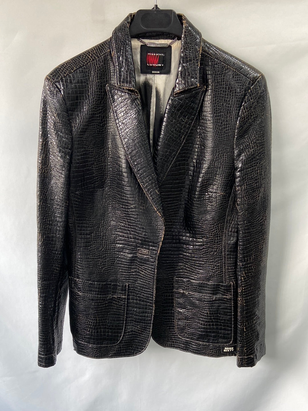 MISS SIXTY. Blazer polipiel efecto cocodrilo T.M