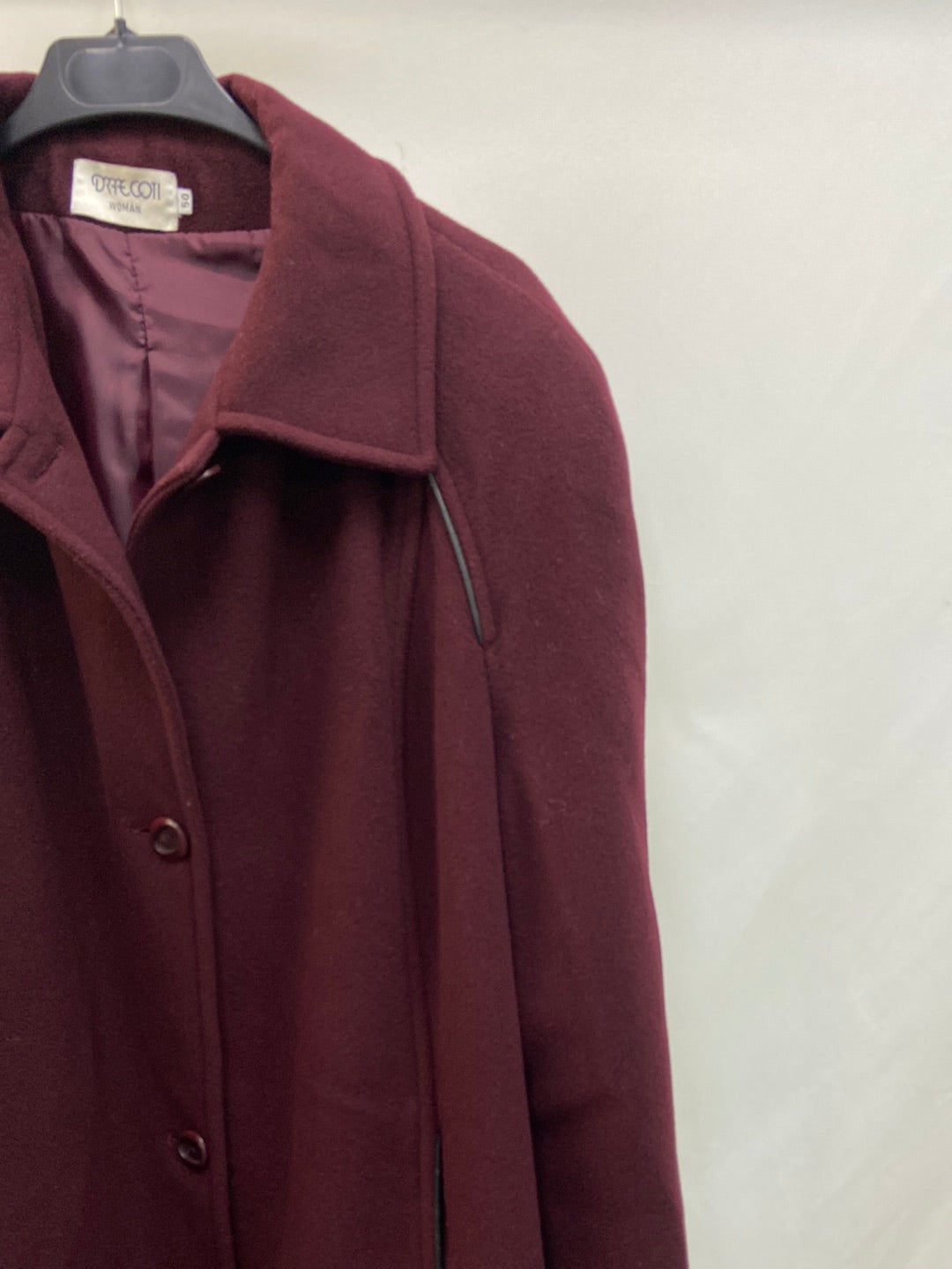 DRTD COTI.Abrigo burdeos paño  T.L/XL