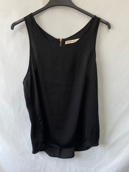 STRADIVARIUS.Top fluido negro T.M