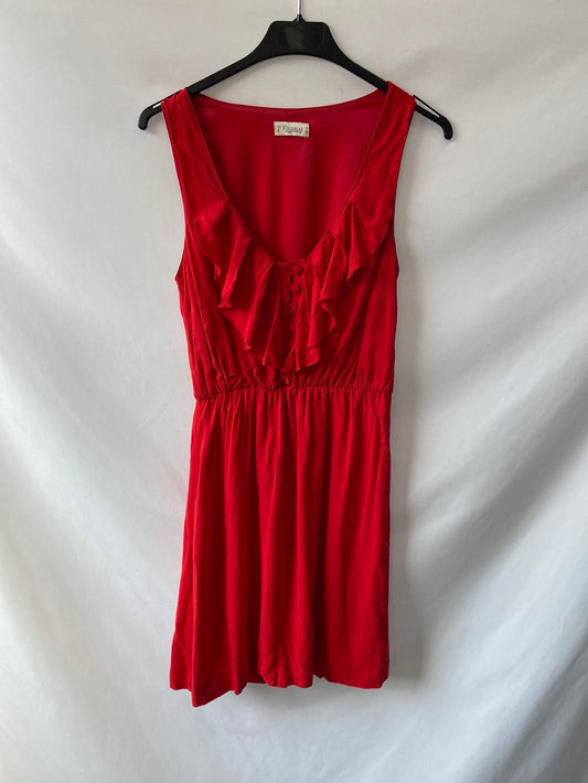 PULL&BEAR.Vestido corto rojo T.s (TARA)