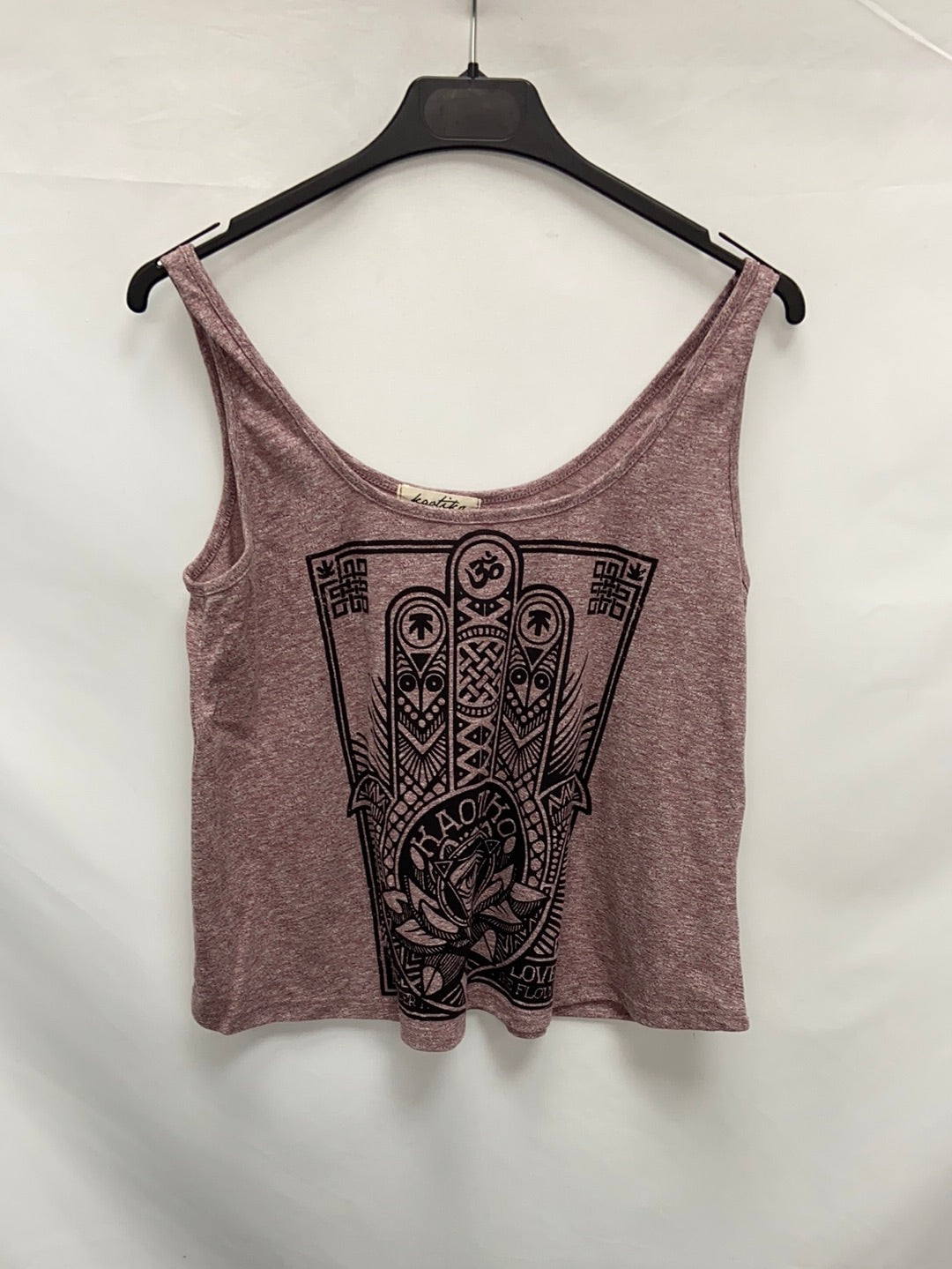 KAOTIKO.camiseta burdeos jaspeada dibujo T.S