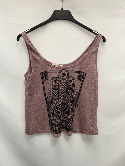 KAOTIKO.camiseta burdeos jaspeada dibujo T.S