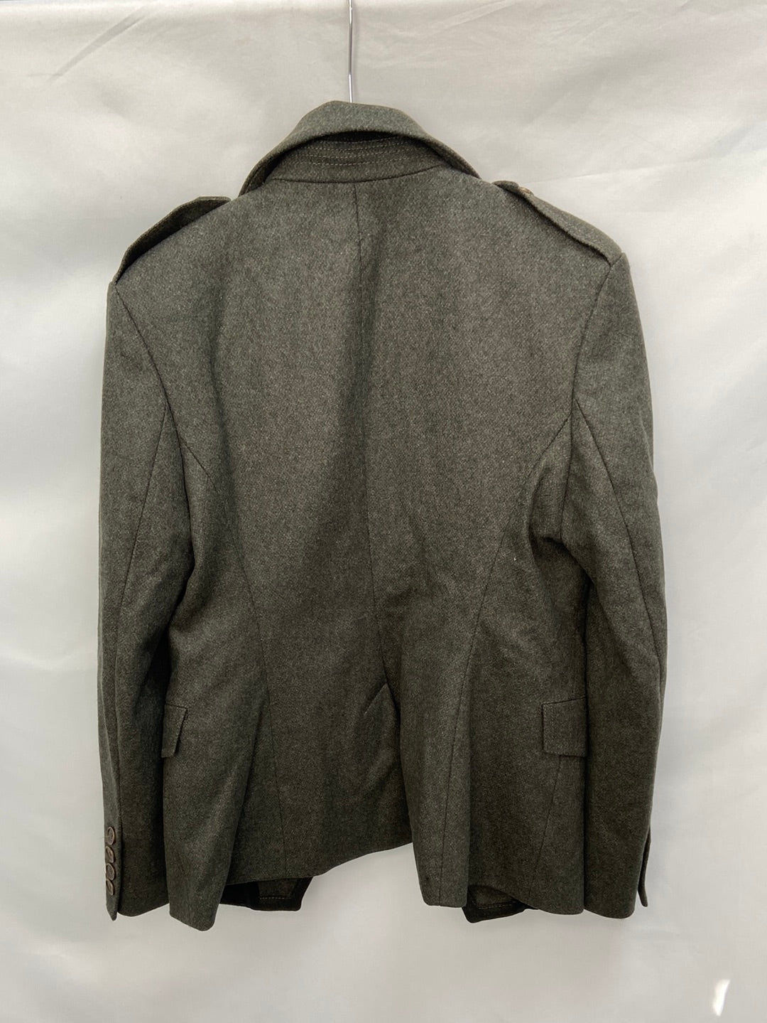 ZARA SRPLS.Blazer jaspeada verde T.s