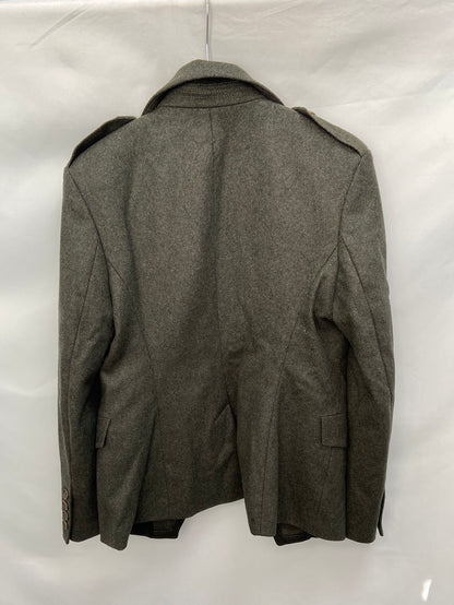 ZARA SRPLS.Blazer jaspeada verde T.s