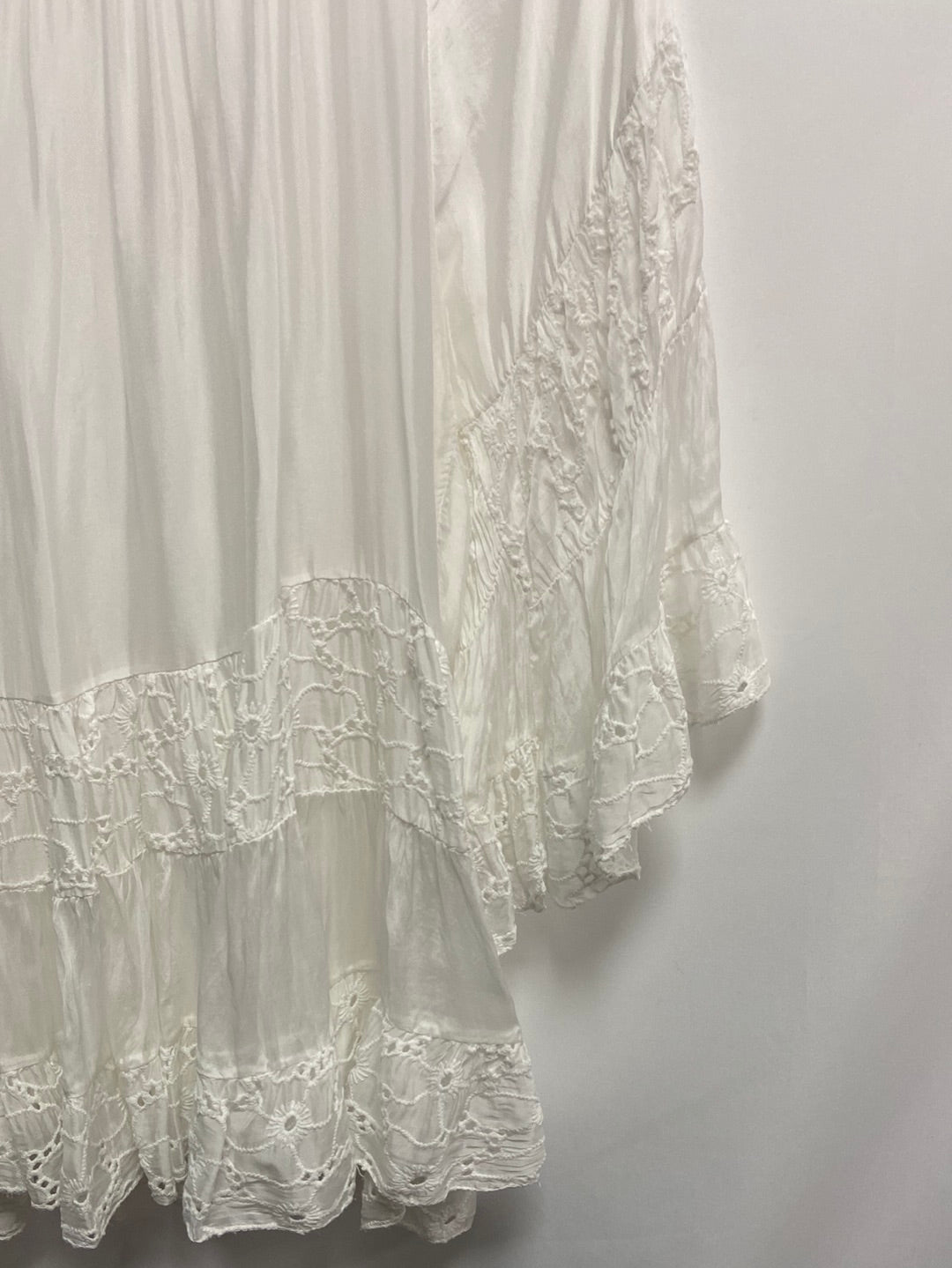 OTRAS.Top blanco cuello barco encaje TU(M)