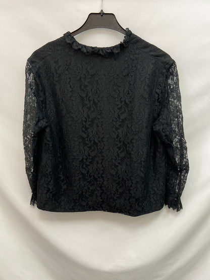 ANNIE ROLE. Black lace jacket, size 48
