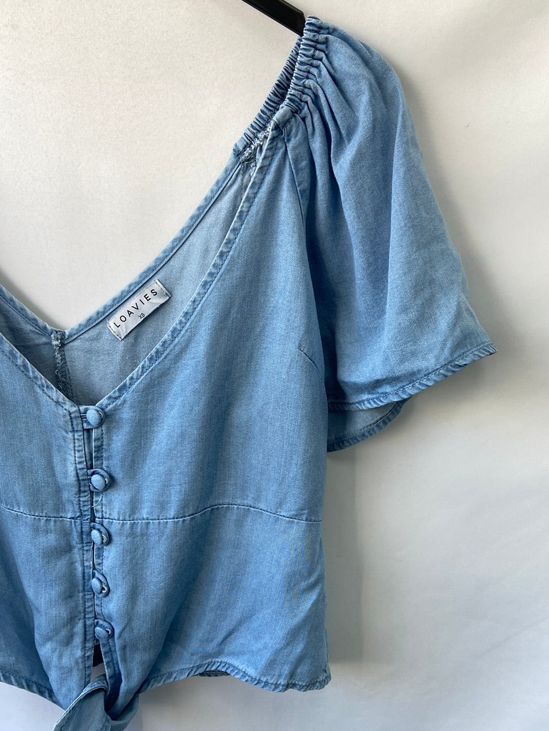 LOAVIES.Top denim buttons S.XS