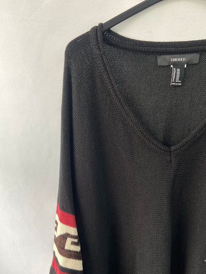 FOREVER21.Poncio punto vestido T.S/M