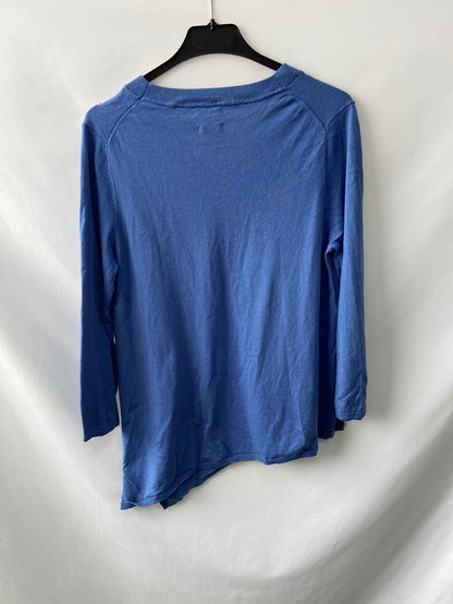 market.MASSIMO DUTTI. Jersey azul asimetrico T.m
