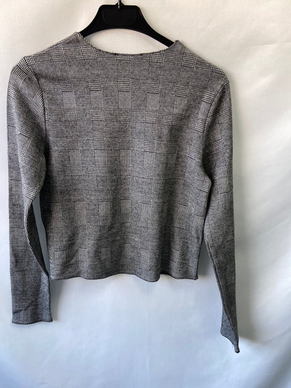 OTHERS. Grey plaid T-shirt Tm