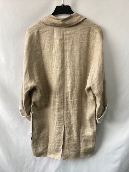 ZARA.Blazer larga oversized Lino T.S