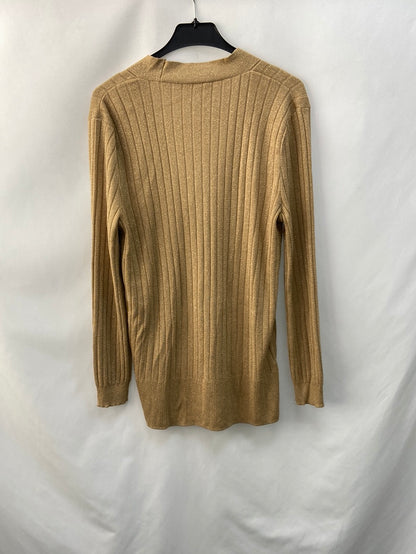 MANGO. Beige buttoned TS cardigan