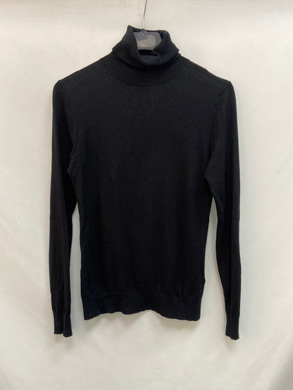 MASSIMO DUTTI.Jersey negro cuello vuelto T.XS