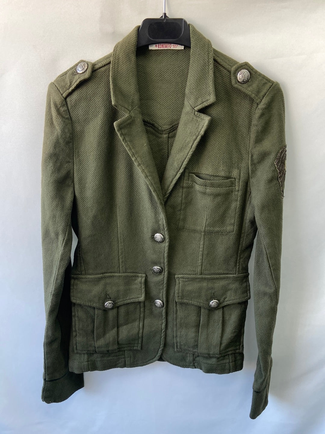 KONATO. TU texture hunting green blazer (S)