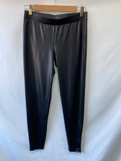 CALZEDONIA.Leggings polipiel negros T.S