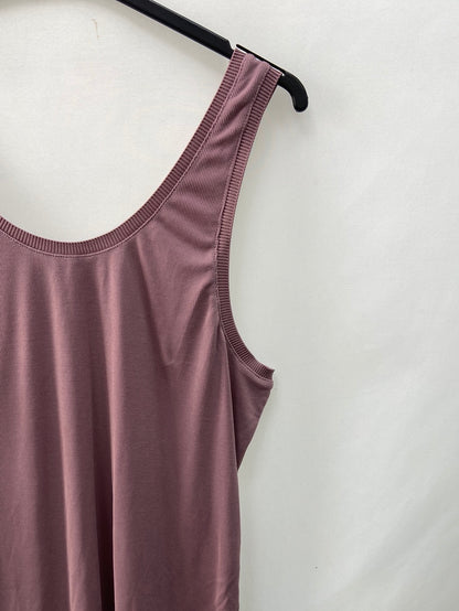 OYSHO. Mauve ribbed knit T-shirt TL