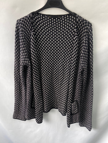 SFERA.Black and white TL knit jacket