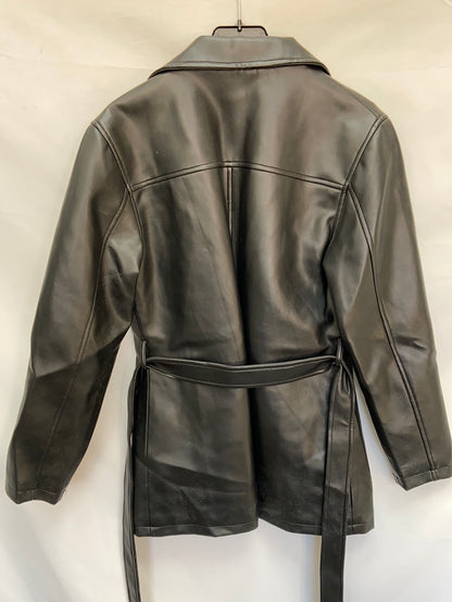 OTRAS.Chaqueta polipiel negra botones TU (m)