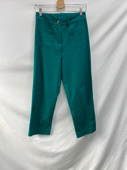 JOLIE JOLIE. Pantalón ancho verde T.38