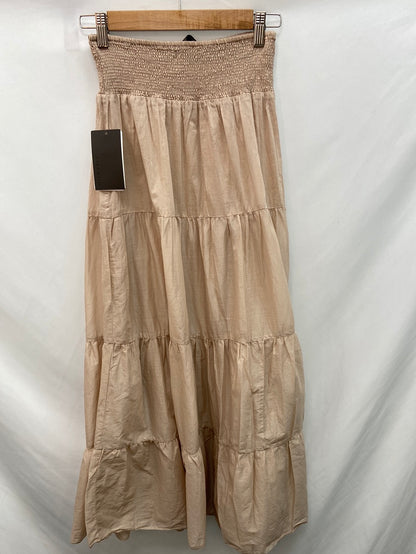 ZARA.Falda larga volantes T.s