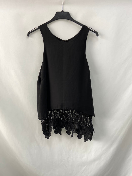 OTHER. Black double textured Ts top