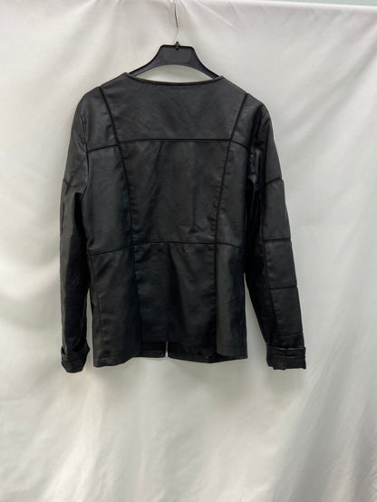 OTHERS. Black leatherette jacket TS/M